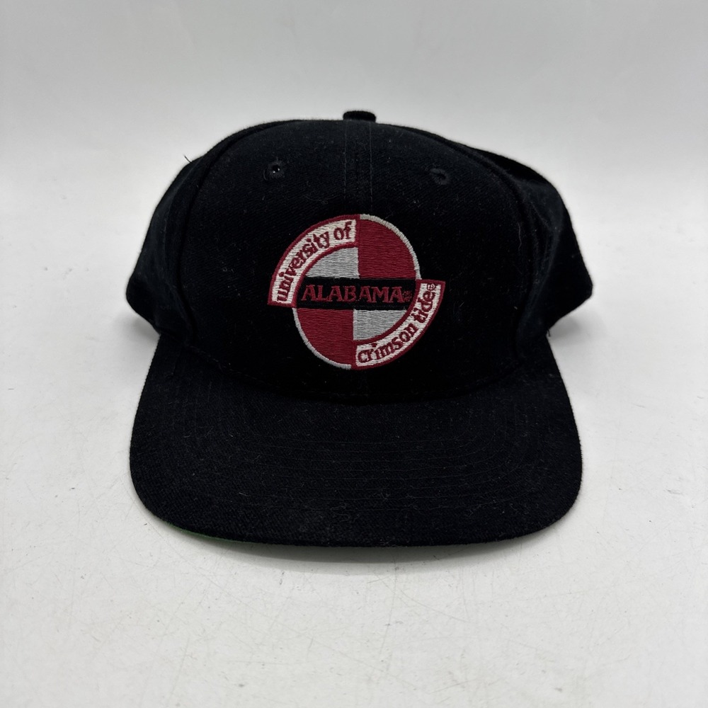 Vintage Alabama Crimson Tide‎ Hat Adults Snapback Bama 90's Cap Nu Image Black